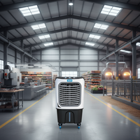 Ventilateurs mobiles de refroidissement d'air Nffan NF-LF à haute efficacité avec humidification confortable et pales en plastique industrielles pour une ventilation efficace