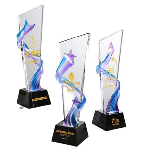 Trophée en cristal Fangxi personnalisé avec logo pour les champions d'équipe, événements sportifs - Product Image 5