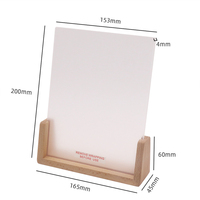 Base lumineuse LED en bois, cadre en bois massif en forme de U, 6-8 pouces, pour table, avec batterie au lithium, commande tactile, cadre photo, impression UV