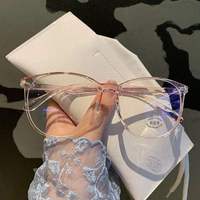 Montures de lunettes carrées rétro noires transparentes anti-lumière bleue pour femmes, montures complètes simples, confortables, plates et tendance