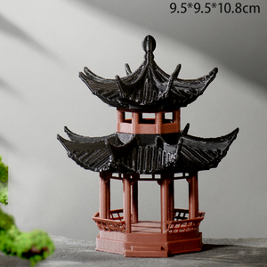 Mini Chinese Antieke Achthoekige Paviljoen Tafelblad Model Traditionele Thuis Kantoor Plank Decor Gemaakt Van Duurzaam Plastic - Product Image 3