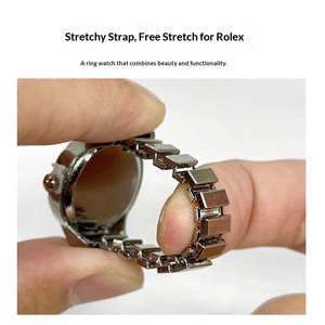 Relojes de Anillo Personalizados con Etiqueta Privada, Estilo Punk Vintage, Cuarzo, Acero Inoxidable, Correa Elástica, Mini Reloj de Dedo para Hombre y Mujer - Product Image 6