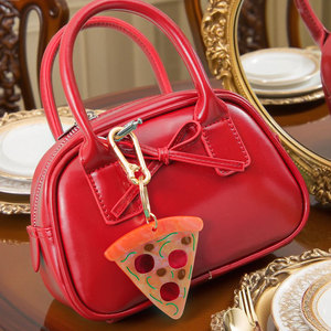 Cá nhân ngọt ngào Bánh dâu tây, sushi, bánh pizza cô gái túi quyến rũ Keychain màu hồng bánh hình dễ thương Keychain bán buôn - Product Image 2