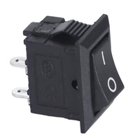 Interrupteur à bascule LED noir Feiben 2 broches avec action marche-arrêt 24V 1A Durée de vie de 40000 cycles