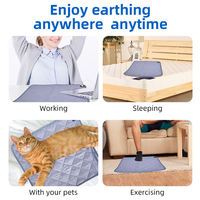 Tapis de chaise de mise à la terre en coton argenté conducteur, coussin de mise à la terre pour lit, améliore le sommeil, 40 x 60 cm, 50 x 70 cm, taille personnalisée