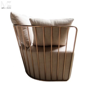 Nuevos diseños cómodo marco de acero inoxidable tela de nórdicos habitación sofá de 2 plazas - Product Image 4
