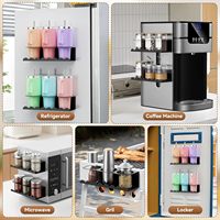 Support magnétique pour gobelet Stanley pour réfrigérateur, support pour bouteille d'eau pour Stanley 30 et 40 oz et organisateur de gobelets pour la cuisine