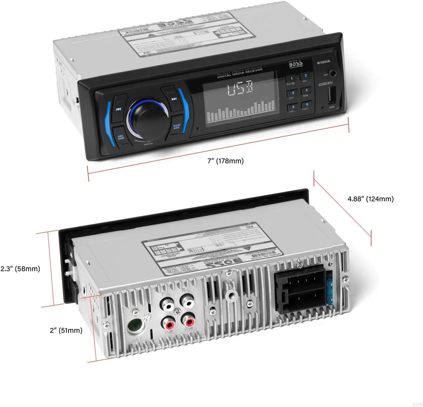 BOSS-bossカーワイヤレスミュージックダウンロードMp3プレーヤーとBluetoothUSBラジオOEMオーディオステレオROHSオリジンアドバンストタイプ保証