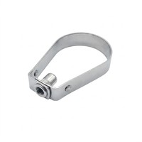 High Quality Junjiu Metric SS304 SS316 Stainless Steel Zinc Plated Heavy Duty Adjustable Swivel Pear Shaped 130mm Pipe Clamp