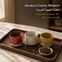 Tasse à expresso en céramique 230 ml, style Arabie Saoudite, en grès, couleur vintage unie, pour les amateurs de café, utilisation quotidienne pour la dégustation