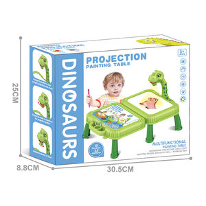 توريد المصنع طاولة عرض للرسم على شكل ديناصور للأطفال لوحة فنية مع مجموعة أقلام ملونة وموسيقى - Product Image 4