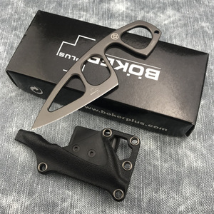 Mini Coltello Dritto da Esterno per Autodifesa, con Moschettone da Alpinismo, Strumento Portatile Multifunzione EDC, Lama Liscia per Campeggio - Product Image 1