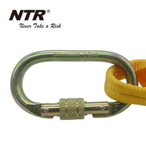 安全シングルストラップクライミングハーネスベルト落下防止ストラップ、アブソーバースナップフック、カラビナ付き - Product Image 4