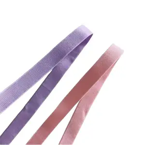 1.5cm Shiny Nylon Straps Webbing Elastic Suspenders for Underwear and Clothing Accessories Brushed Velvet Elastic Band