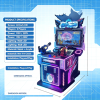 Machine de jeu de tir de sniper d'arcade pour enfants avec structure métallique, en anglais, avec cadeau de récompense