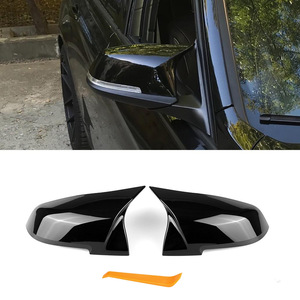 สำหรับ BMW ซีรีส์ 1234 X1/F20 F22 F30 F32 ชุดเปลี่ยนฝาครอบกระจกมองหลังทรงแตร สีดำเงา ทำจากพลาสติก ABS - Product Image 1