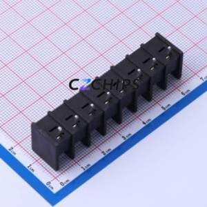 DBT30S-7.62-8P-BK-P Barrier Terminal Block Through hole Component (THT),P=7.62mm Connector Two Sides 7.62mm 1x8P Straight Pin - Product Image 2