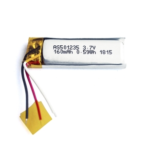 CB KC BIS UN38.3 certificate approved 160 mah 3,7 v lithium polymer battery 501235 LiPo battery for smart watch - Product Image 2