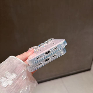 เคสโทรศัพท์คริสตัลเพชรหลากสีสันสุดหรูสำหรับ iPhone 17 16 15 14 13 12  วัสดุ TPU PC สำหรับ iPhone 17 Pro Max สีชมพูสวยงาม - Product Image 5