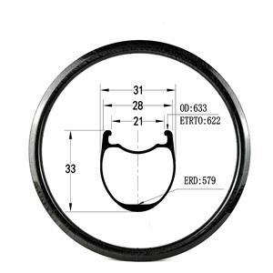 Set Roda Sepeda Aluminium Alloy Berkualitas Tinggi Warna Hitam Matte Tinggi Rangka 40 50mm Sistem Rem Cakram V Brake Rim Tanpa Logo - Product Image 6