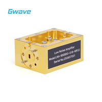 Guide d'ondes Gwave WR12 large bande, gain 18 dB, facteur de bruit 5 dB, 60-90 GHz, connecteur coaxial 50 ohms, corps en laiton plaqué or, faible amplification