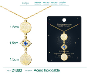 สร้อยคอแสตนเลสพร้อมจี้แฟชั่น - Product Image 5