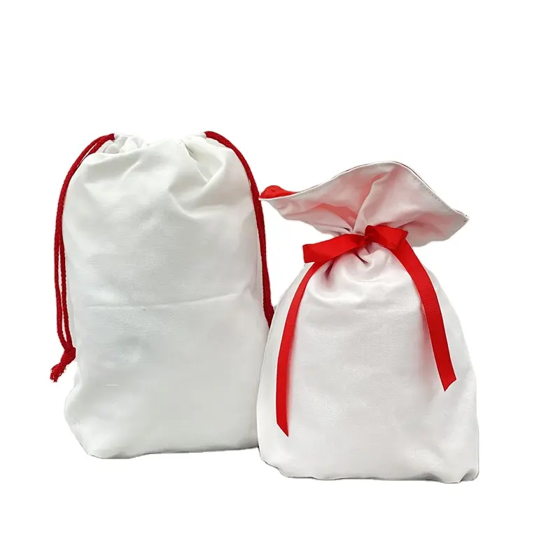 US Warehouse blank sublimation santa sacks Christmas nutcracker Big Reusable Shopping Bag with drawstring bags for DIY printing