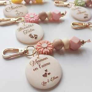 Llavero acrílico DUOYING con medallón personalizado-Cumpleaños, regalo del Día de la madre para abuela, abuelo, padres y maestros - Product Image 6