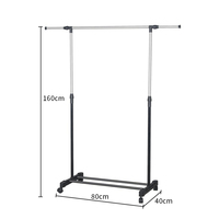 Porte-vêtements réglable en métal pour la maison, organisateur de vêtements, support vertical multifonctionnel pour vêtements