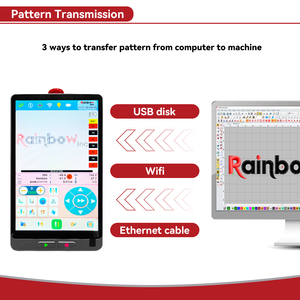 Machine à broder à une tête avec fonction WIFI, 6, 9 ou 12 aiguilles, livrée avec des fils en polyester de haute qualité et un <span class=keywords><strong>logiciel</strong></span> de numérisation. - Product Image 2