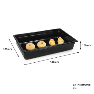 Bandeja GN de Acero Inoxidable Negra de Tamaño Completo de 100 mm (4 Pulgadas) de Profundidad, 13.65 QT (13 L), para Catering en el Hogar, Certificación NSF GN - Product Image 5