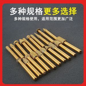 Tête de meulage électrique conique cylindrique en fonte ductile, alliage, diamant brasé, pour l'élimination de la rouille métallique sur la pierre, la sculpture et les sculptures. - Product Image 4