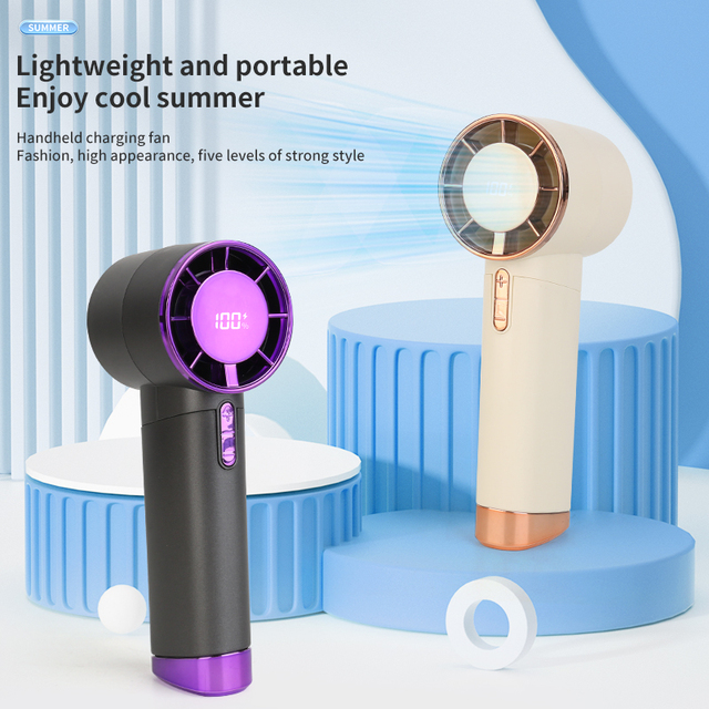 2025 Custom Portable Mini Turbo Cooling Handheld Fan 100 High Speed New Design Wearable Type-C Rechargeable Car Household Use
