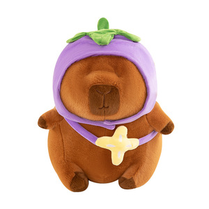 Peluche de Capibara con Forma de Berenjena, Relleno de Algodón PP Suave, Almohada Decorativa para Dormitorio, Muñeco Adorable, Regalo de Cumpleaños para Niña, Venta al Por Mayor - Product Image 6