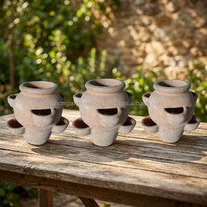 Natural Terracotta Ceramic Candle-Shaped Eco-Friendly Durable <b>Pots</b> Decoration - Product Image 3