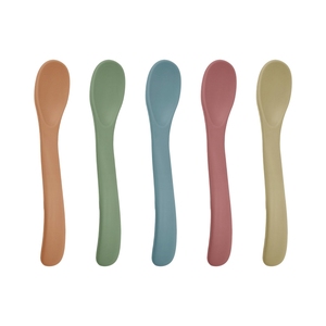 Vente en gros de cuillères en silicone pour bébés, première étape, sans BPA, ustensiles pour tout-petits, vaisselle pour enfants, couverts de qualité alimentaire, vaisselle pour nourrissons - Product Image 1