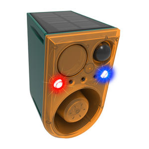 جهاز قيادة الحيوانات بالطاقة الشمسية ضوء صوت حثي إنذار فلاش أحمر أزرق أضواء تحذير لاسلكي جهاز التحكم عن بعد إنذار صوتي - Product Image 4
