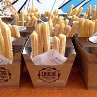 Supports jetables Ogo pour crème glacée, frites, cornets en papier, crêpes, gaufres bulles, emballages à emporter, supports pour churros