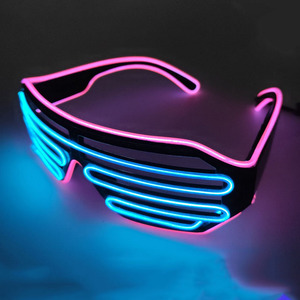 Vendita all'ingrosso di natale icona di otturatore per feste di Natale regalo promozionale che cambia colore prodotti di vendita calda occhiali a LED Shinny Sunray - Product Image 1