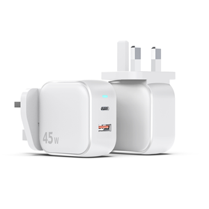 Cargador de Pared Plegable de 45W GaN con Doble USB C <span class=keywords><strong>PD3</strong></span>.<span class=keywords><strong>0</strong></span> PPS, Carga Rápida, Certificación CE V0, Sistema de Suministro de Energía Eficiente - Product Image 3