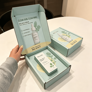 Skin Care Essential Oil Subscription Box Packaging Corrugated Mailer Box E <b>Flute</b> Tuck Top Mailer Box Custom Packaging - Product Image 1