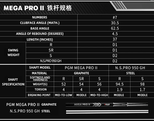 PGM TIG046 OEM Fer <span class=keywords><strong>de</strong></span> <span class=keywords><strong>golf</strong></span> droitier pour homme n°7, tige en graphite et acier, <span class=keywords><strong>club</strong></span> R Flex - Product Image 5
