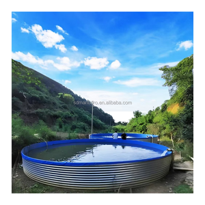 Pecera Redonda de PVC Azul SDM para Cultivo de Pescaduras y Camarones con Tamaño Personalizable (2m-30m) y Generador de Oxígeno - Product Image 2