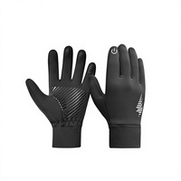 Gants en microfibre polaire à doigts entiers pour hommes et femmes, antidérapants, coupe-vent, compatibles écran tactile, pour la course, le cyclisme, la randonnée, la conduite, le ski et les activités de plein air