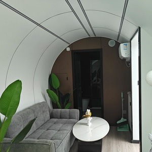 Cápsula espacial de acero circular Villa Hotel Resort Salón de té Cafetería móvil <span class=keywords><strong>Calle</strong></span> comercial Restaurante al aire libre Habitación de cápsulas - Product Image 6