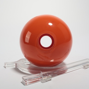 Cuenco de vidrio fundido con agujeros personalizados OEM fabricante de China cubierta de colores naranja soplado Pantalla de lámpara para lámpara colgante de araña - Product Image 5