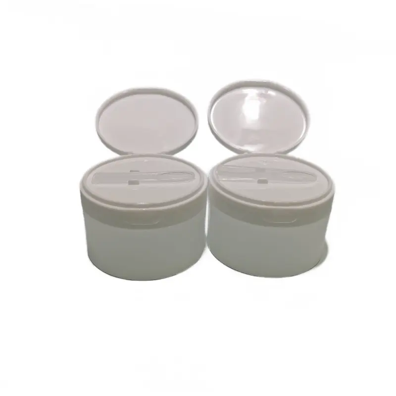 Pot de crème en plastique à large bouche personnalisé de 100g avec bouchon à rabat bouteille d'emballage de gommage corporel givré avec cuillère