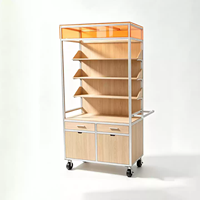 Étagère mobile multi-niveaux en profilé aluminium réglable pour la présentation de livres en bibliothèque et la vente au détail