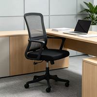 Chaises ergonomiques à grille avec support lombaire rotatif et accoudoirs modernes, idéales pour le bureau – Vente directe usine