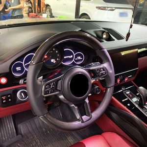 Volant de direction en fibre de carbone pour Cayenne Panamera 971, ensemble de commande de volant, modification et mise à niveau de voiture 9Y0 2017-2023 - Product Image 6